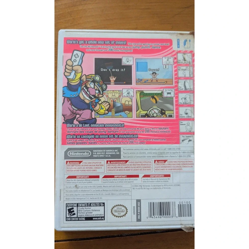 WarioWare Smooth Moves Nintendo Wii Game RVL-P-RODE-USZ NTSC Party‎ Microgames